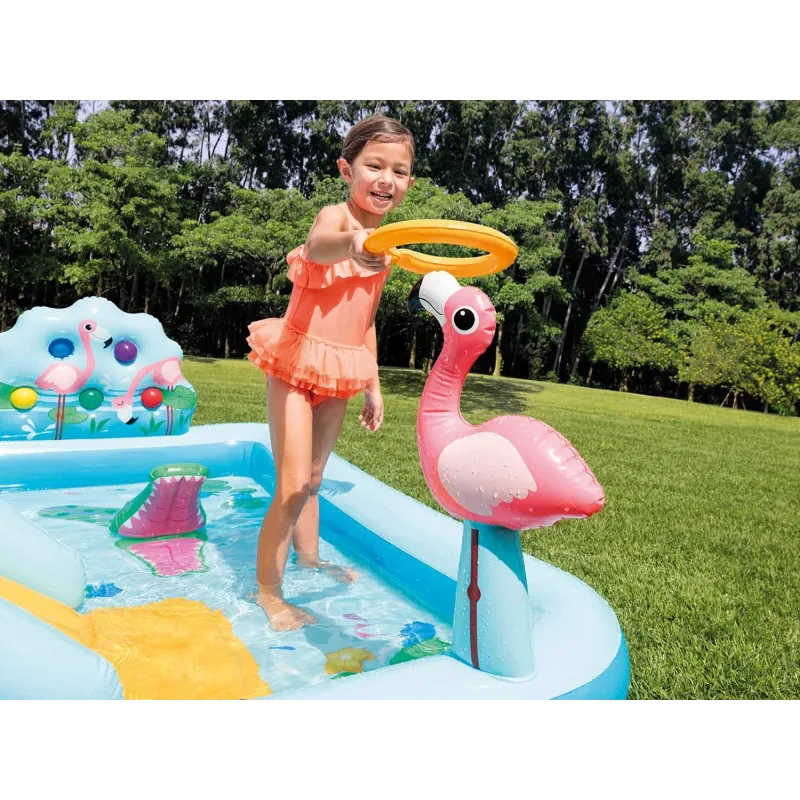 Inflatable playground for garden use, 244 x 198 x 71 cm, for kids