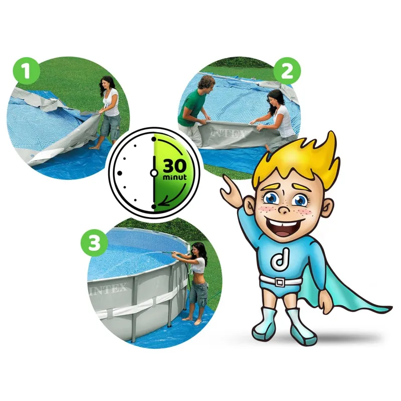 Frame pool 305 x 76 cm with accessories for relaxation