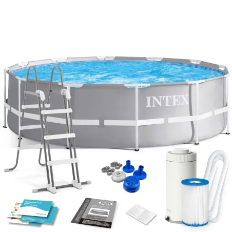 Prism Frame garden pool 366 cm with 10 accessories, perfect for summer enjoyment