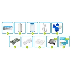 Easy-to-assemble 366 cm frame pool, perfect for families