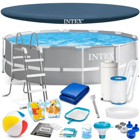 Garden pool frame 366 x 99 cm with 17 accessories for outdoor use