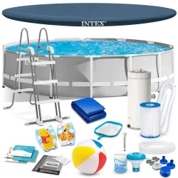 Garden frame pool 427x107 with 17-in-1 set for outdoor fun