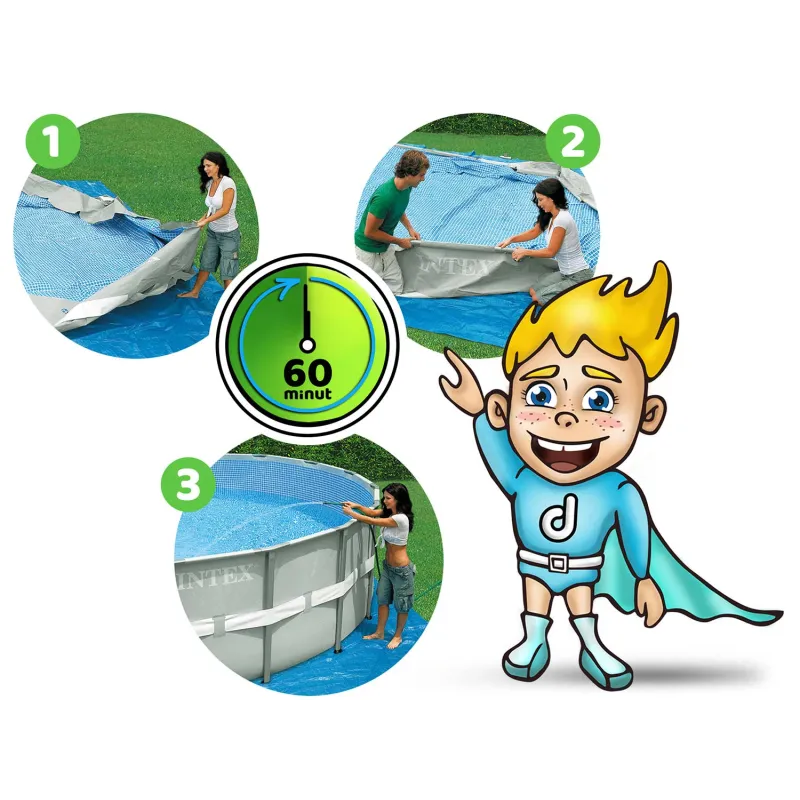 Easy to assemble frame pool 549 x 122 cm for outdoor enjoyment