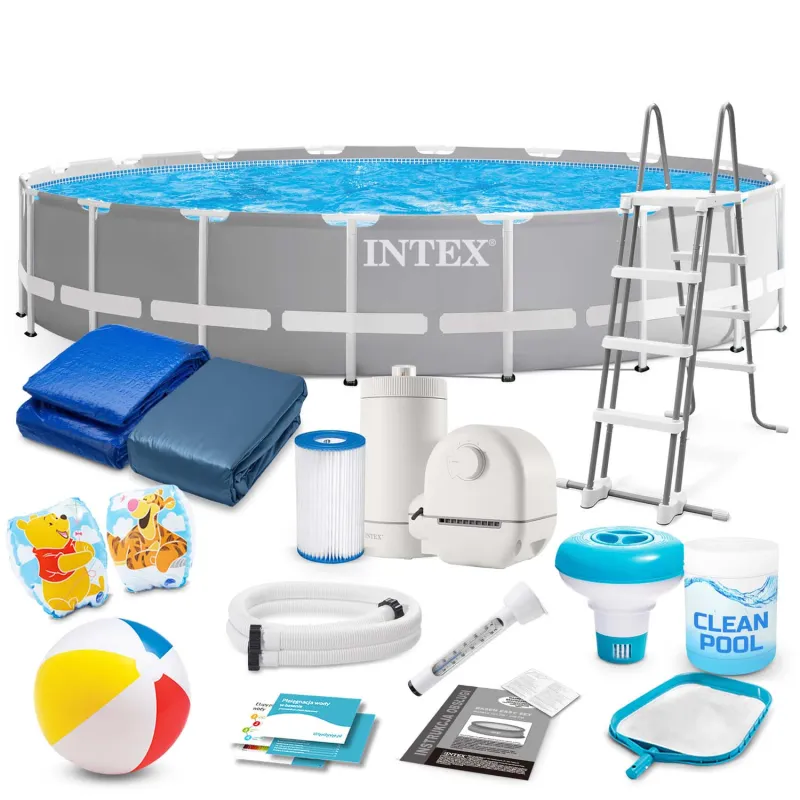 Garden frame pool 549 x 122 cm with 18in1 set for outdoor use