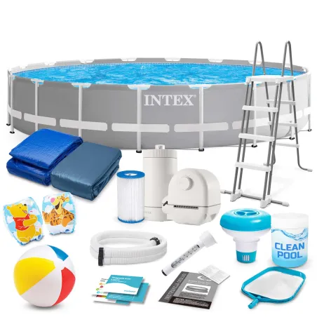 Garden frame pool 549 x 122 cm with 18in1 set for outdoor use