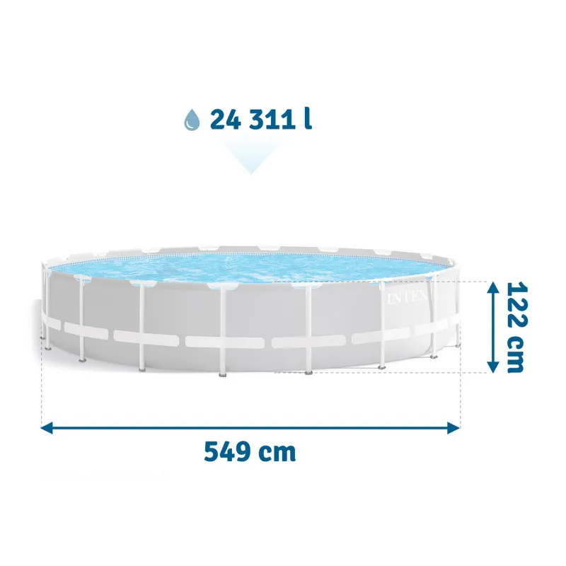 Perfect garden frame pool for summer days with family
