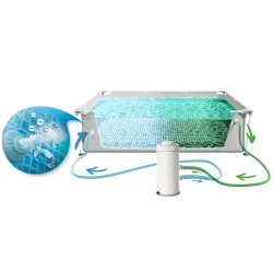Perfect family-friendly 400 x 200 x 100 cm garden frame pool