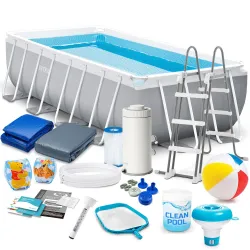 400 x 200 x 100 cm garden frame pool, 17in1 set for outdoor use