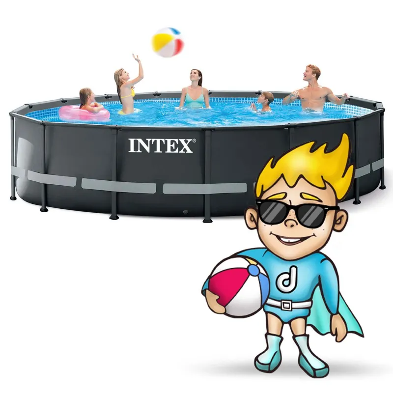 Blue frame pool 488 x 122 cm INTEX 26326, ideal for outdoor fun