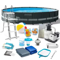 Garden frame pool 610 x 122 cm with 17 accessories for outdoor use