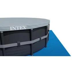 Round garden frame pool 732 x 132 cm, blue color for outdoor use