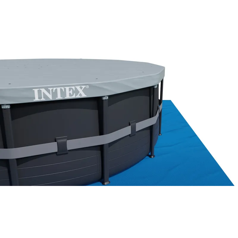 Round garden frame pool 732 x 132 cm, blue color for outdoor use