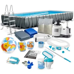 17-in-1 frame pool 975 x 488 x 132 cm, perfect for summer garden fun
