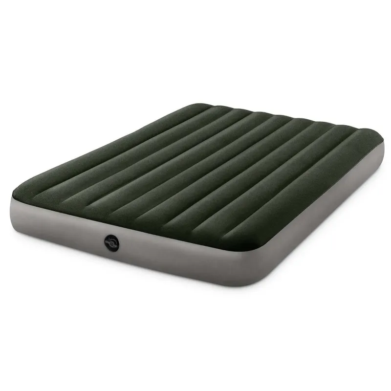 Blue inflatable airbed 203x152 cm with built-in pump INTEX 64109
