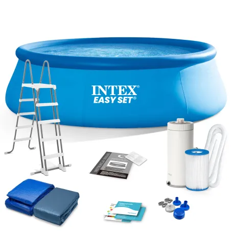 Inflatable garden pool 457 x 122 cm, 12-in-1 set, perfect for summer fun