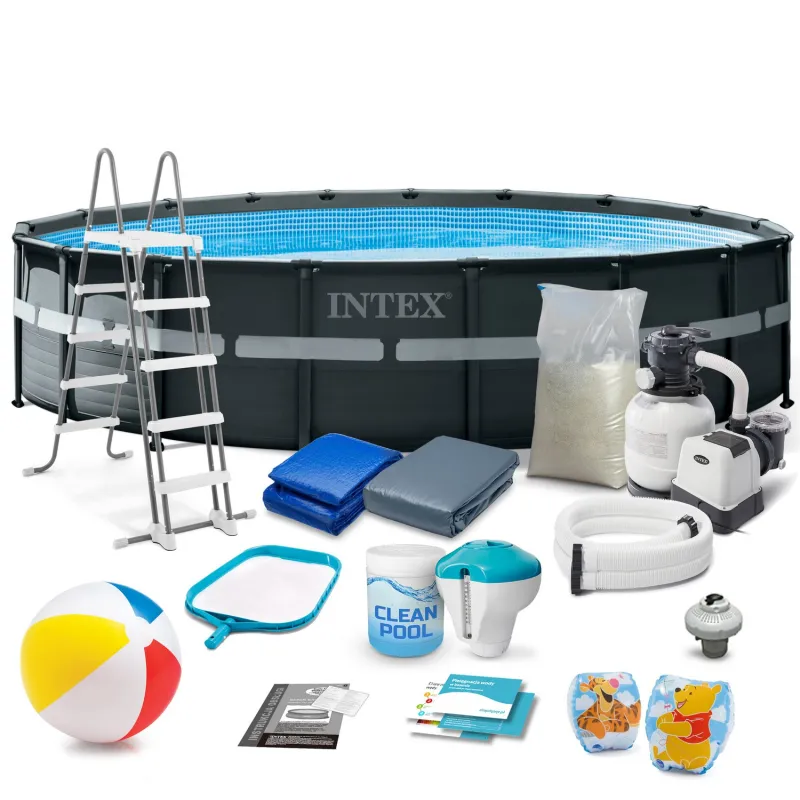 Garden frame pool 549 x 132 cm 18in1, perfect for summer fun and relaxation