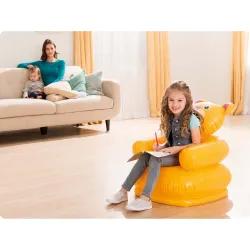 Inflatable kids armchair Happy Animals 65 x 64 cm, great for outdoor play