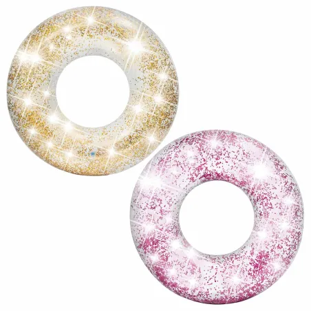 Gold glitter swim ring INTEX 56274, perfect for summer fun