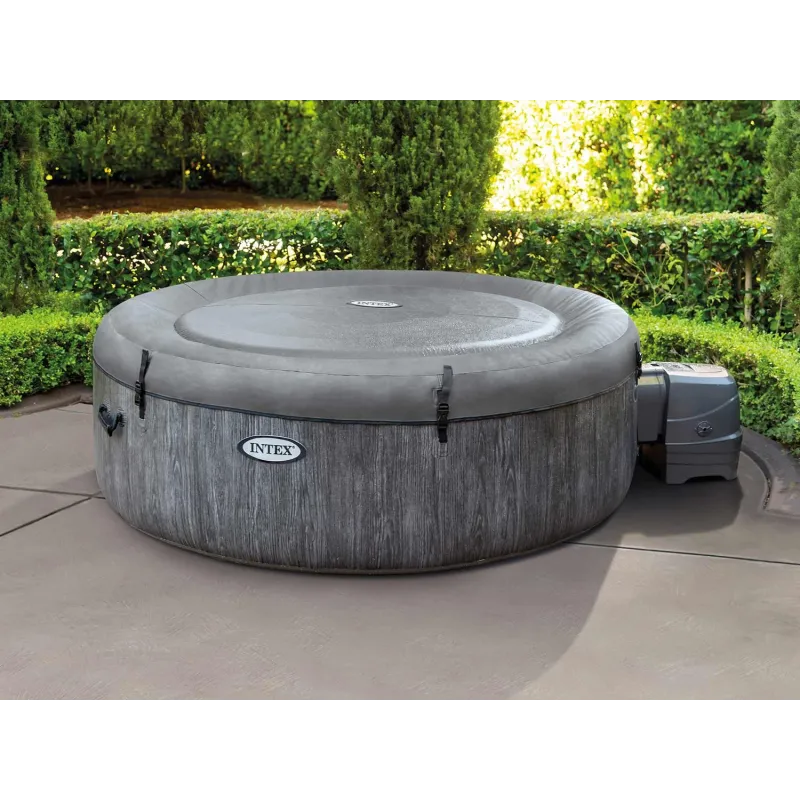 Stylish inflatable SPA with hydromassage, perfect for outdoor relaxation