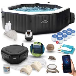 Inflatable SPA with hydromassage 201 x 71 cm 4 persons + premium accessories INTEX 28458