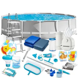 Garden frame pool 549 x 122 cm 21in1 set INTEX 26732 with durable structure