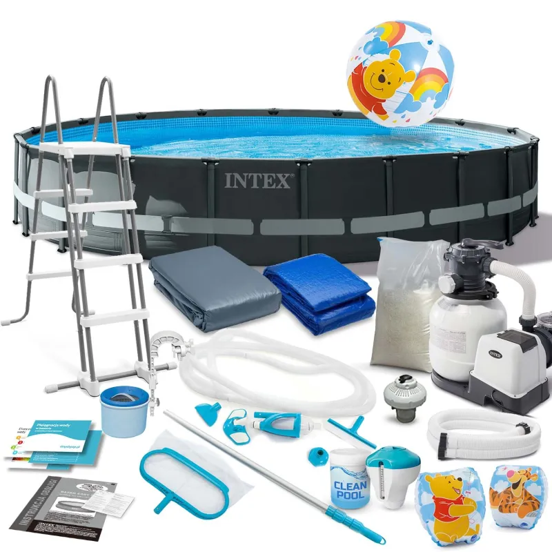 Garden frame pool 610 x 122 cm, perfect for outdoor fun, durable PVC material
