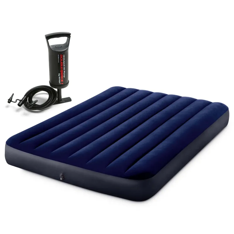 Inflatable airbed with soft-touch material, comfortable for sleeping