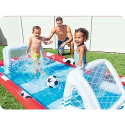 Colorful Sports Arena Inflatable Play Center Intex 57147 for kids in the garden