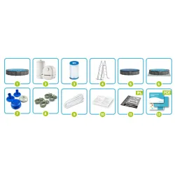 Easy-to-assemble garden frame pool 549 x 122 cm, great for kids