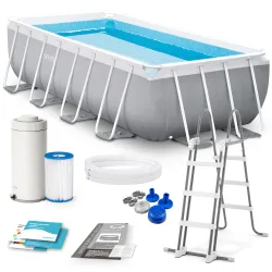 10-in-1 Intex 26790 frame pool 400 x 200 x 122 cm, durable outdoor swimming pool