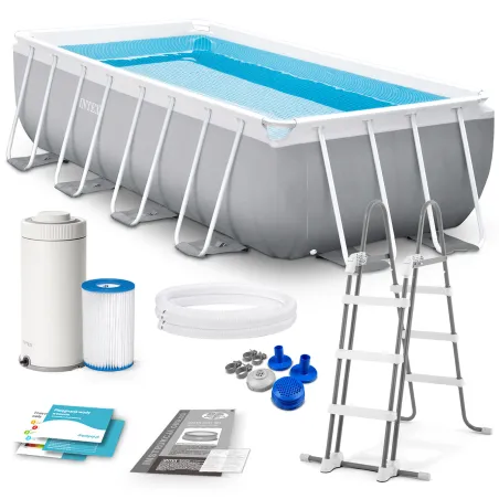 10-in-1 Intex 26790 frame pool 400 x 200 x 122 cm, durable outdoor swimming pool