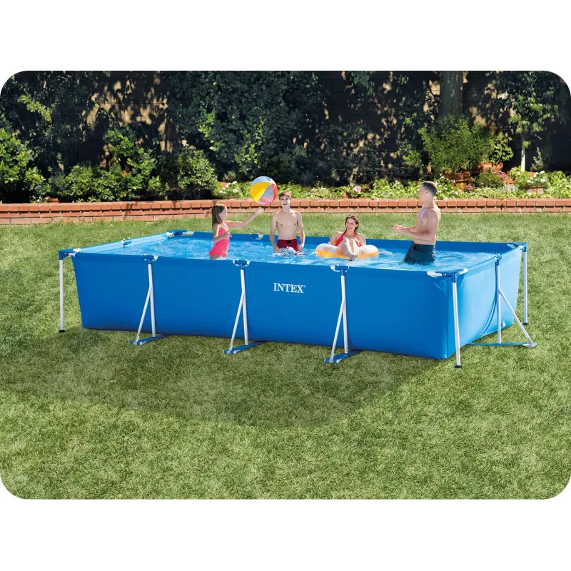 Durable 16-in-1 Frame Pool 450x220x84 cm Intex 28274 for outdoor use
