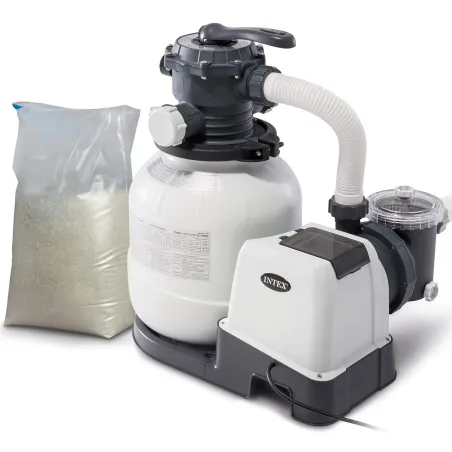 Sand filtering pump 7900 l/h INTEX 26646 with 25 kg sand for pools