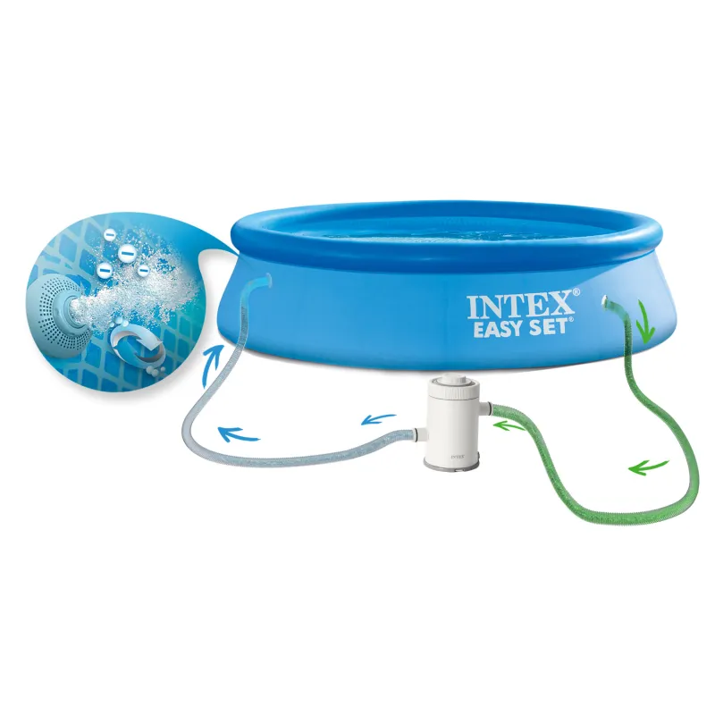 Garden pool 244 x 61 cm in blue, perfect for relaxing in your garden