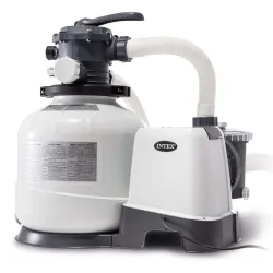 Efficient pool pump, perfect for summer gardens and relaxation by the pool