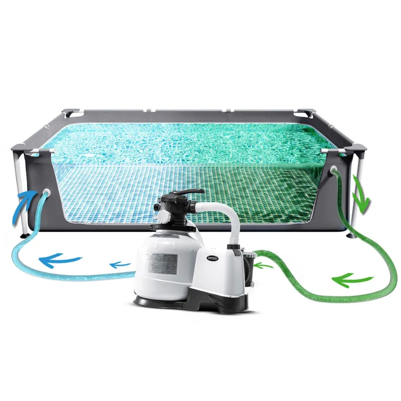 Perfect for relaxation in the garden, 21in1 frame pool 975 x 488 x 132 cm