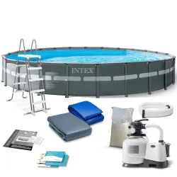 Garden frame pool 732 x 132 cm 12in1 with sturdy structure