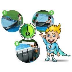 Ideal for the garden, frame pool 732 x 366 x 132 cm, great for kids and adults
