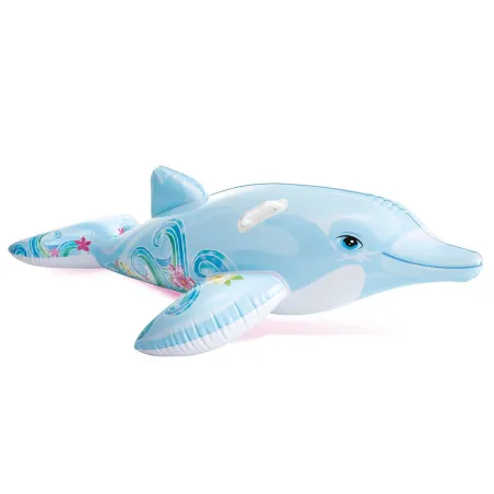 Blue inflatable dolphin toy for water play, INTEX 58535