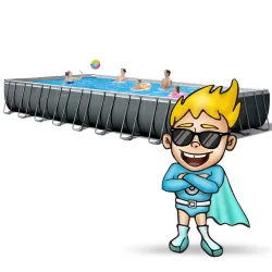 Modern garden frame pool 975 x 488 x 132 cm for summer fun
