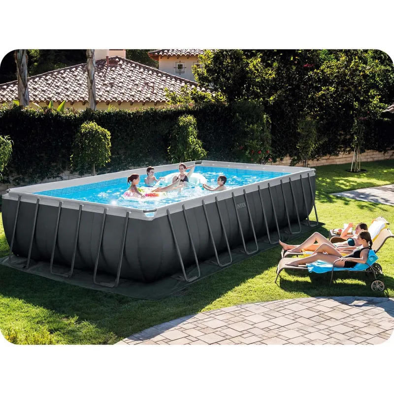 Fun garden frame pool for summer days filled with joy