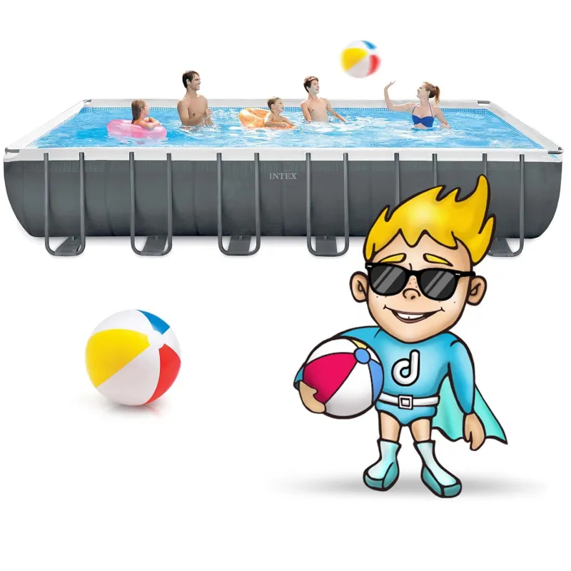 Blue garden frame pool 732 x 366 x 132 cm for summer fun
