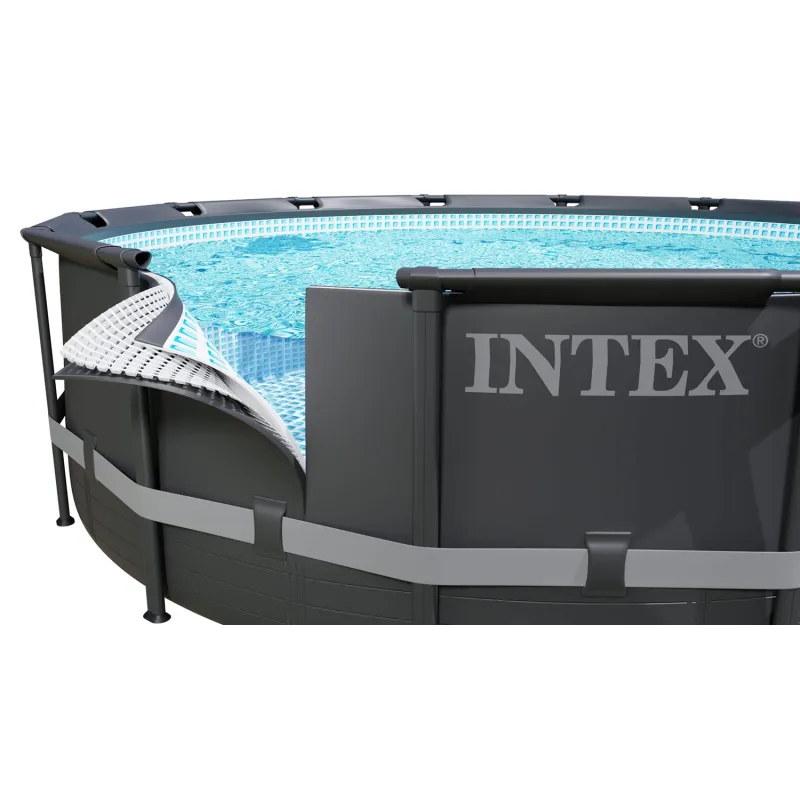 Blue garden frame pool, perfect for summer fun