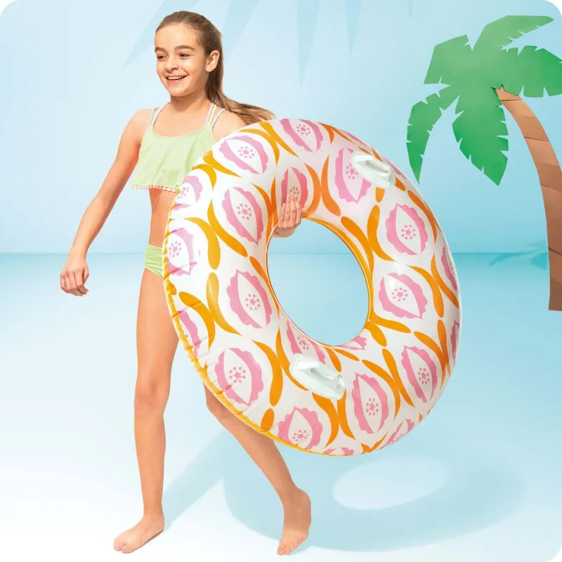 Swimming ring 114 cm, stylish, great for beach or pool