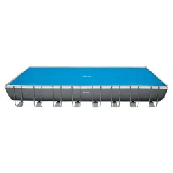 Pool cover in blue, perfect for summer use