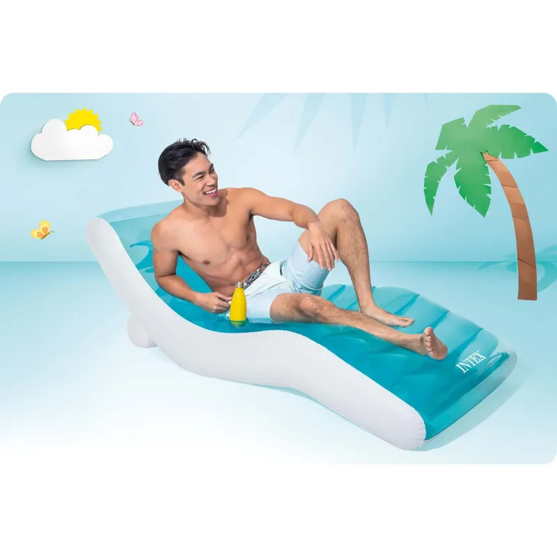 Inflatable airbed 191 x 99 cm INTEX 56874 in blue for indoor or outdoor use