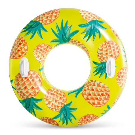 Pineapple-shaped swimming ring 107 cm, vibrant color, perfect for beach fun