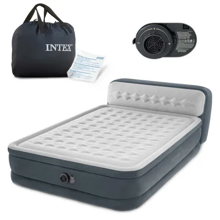 Double inflatable airbed 236x152x46 cm with built-in electric pump, comfortable and practical