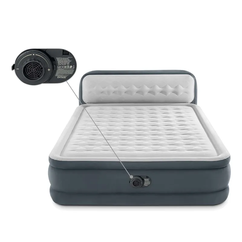 Inflatable airbed with soft cover, comfortable for bedrooms or guest rooms
