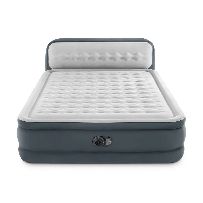 Inflatable airbed with built-in pump, perfect for the beach or pool